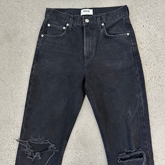 AGOLDE Cherie High Rise Straight Jeans in Distortion - Picture 3 of 11